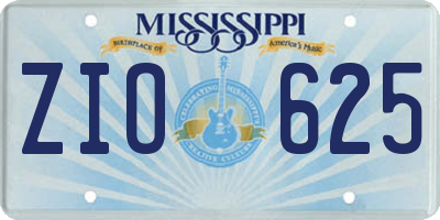 MS license plate ZIO625