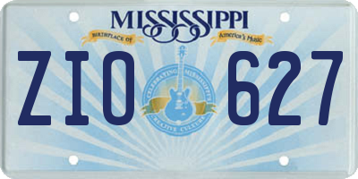 MS license plate ZIO627