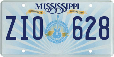 MS license plate ZIO628