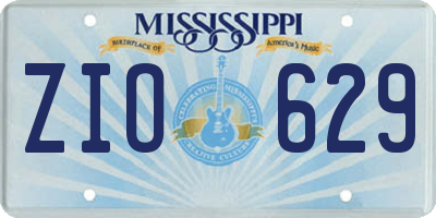 MS license plate ZIO629