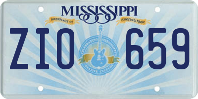 MS license plate ZIO659