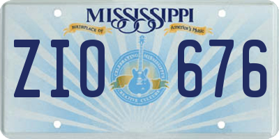 MS license plate ZIO676