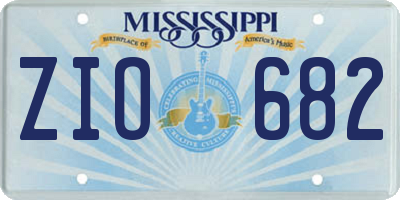 MS license plate ZIO682