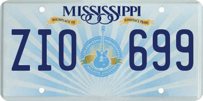 MS license plate ZIO699