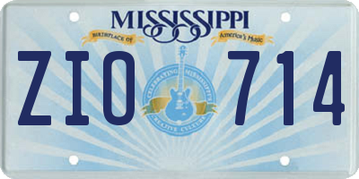 MS license plate ZIO714