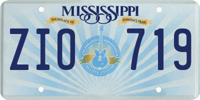 MS license plate ZIO719