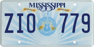 MS license plate ZIO779