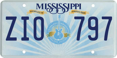 MS license plate ZIO797