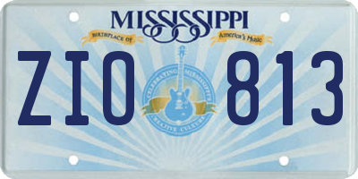 MS license plate ZIO813