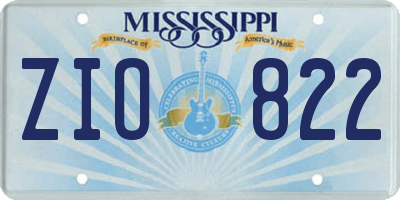 MS license plate ZIO822