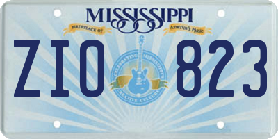 MS license plate ZIO823