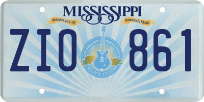 MS license plate ZIO861