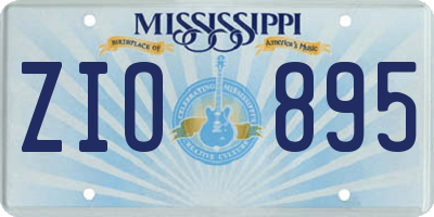MS license plate ZIO895