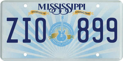 MS license plate ZIO899
