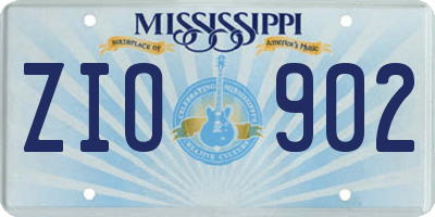 MS license plate ZIO902