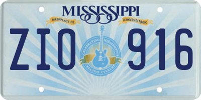 MS license plate ZIO916