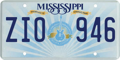 MS license plate ZIO946