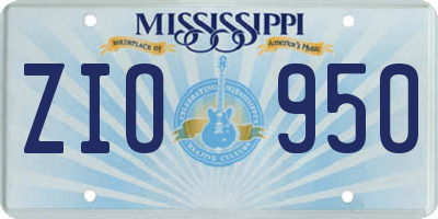 MS license plate ZIO950