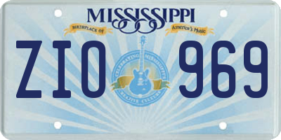 MS license plate ZIO969
