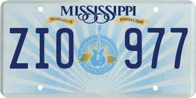 MS license plate ZIO977