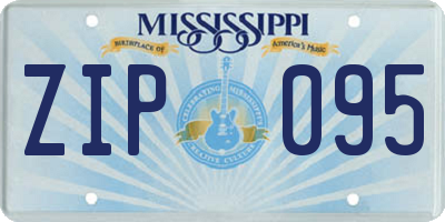 MS license plate ZIP095