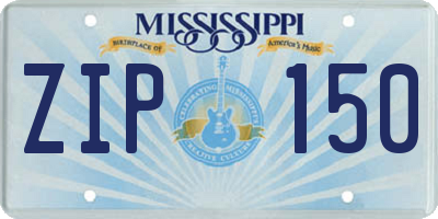 MS license plate ZIP150