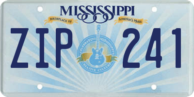 MS license plate ZIP241