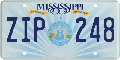 MS license plate ZIP248