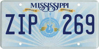 MS license plate ZIP269