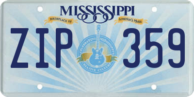 MS license plate ZIP359