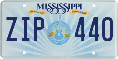 MS license plate ZIP440