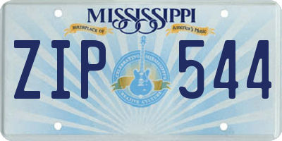 MS license plate ZIP544