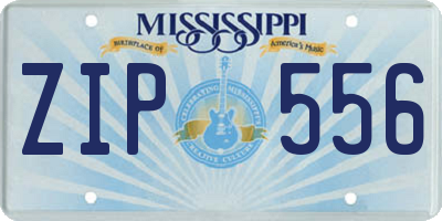 MS license plate ZIP556