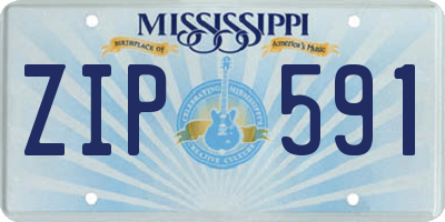 MS license plate ZIP591