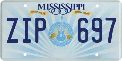 MS license plate ZIP697