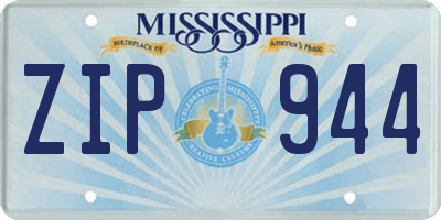 MS license plate ZIP944