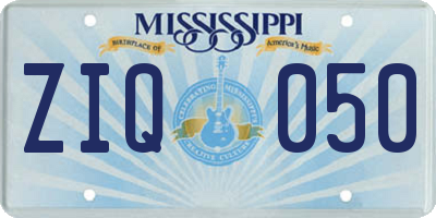 MS license plate ZIQ050