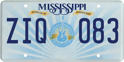 MS license plate ZIQ083