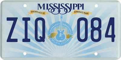MS license plate ZIQ084
