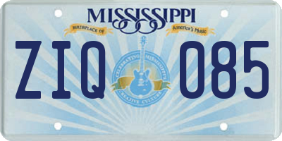MS license plate ZIQ085