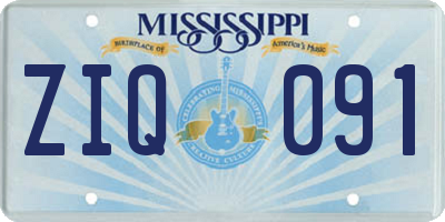 MS license plate ZIQ091