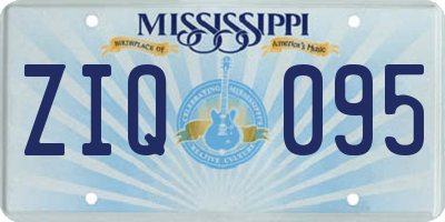 MS license plate ZIQ095