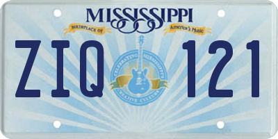 MS license plate ZIQ121