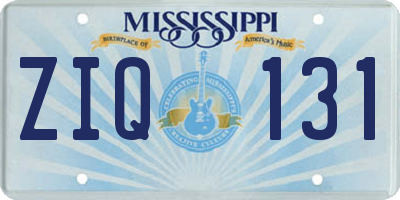 MS license plate ZIQ131