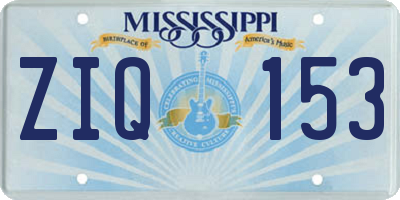 MS license plate ZIQ153