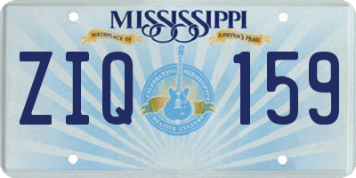 MS license plate ZIQ159
