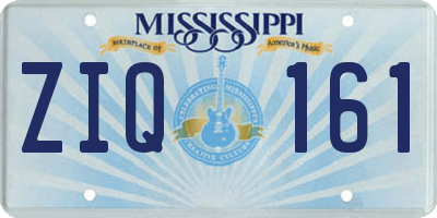 MS license plate ZIQ161