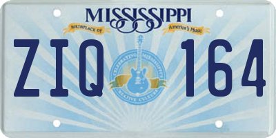 MS license plate ZIQ164