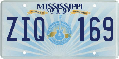 MS license plate ZIQ169