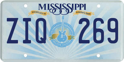 MS license plate ZIQ269